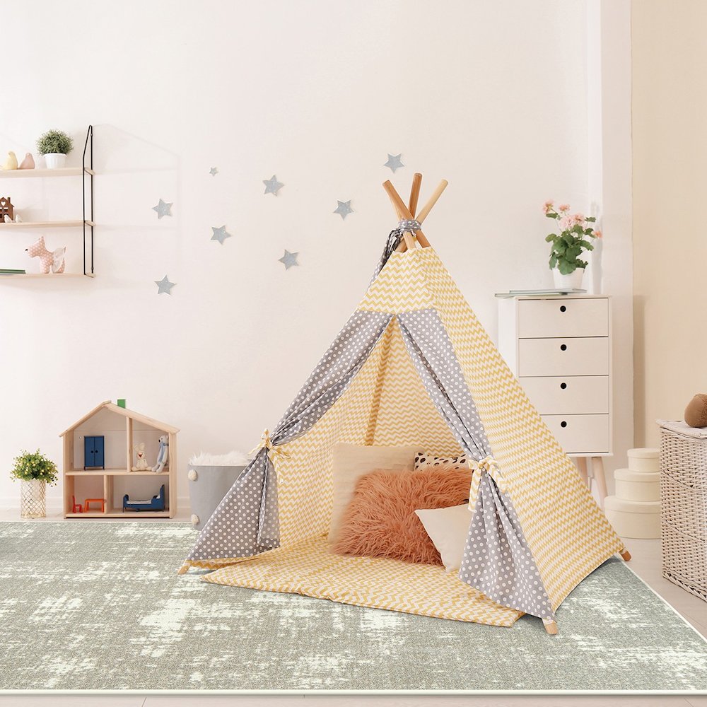 Claremont Kids Enchanted 3'10" x 5'4" Area Rug in Color Linen