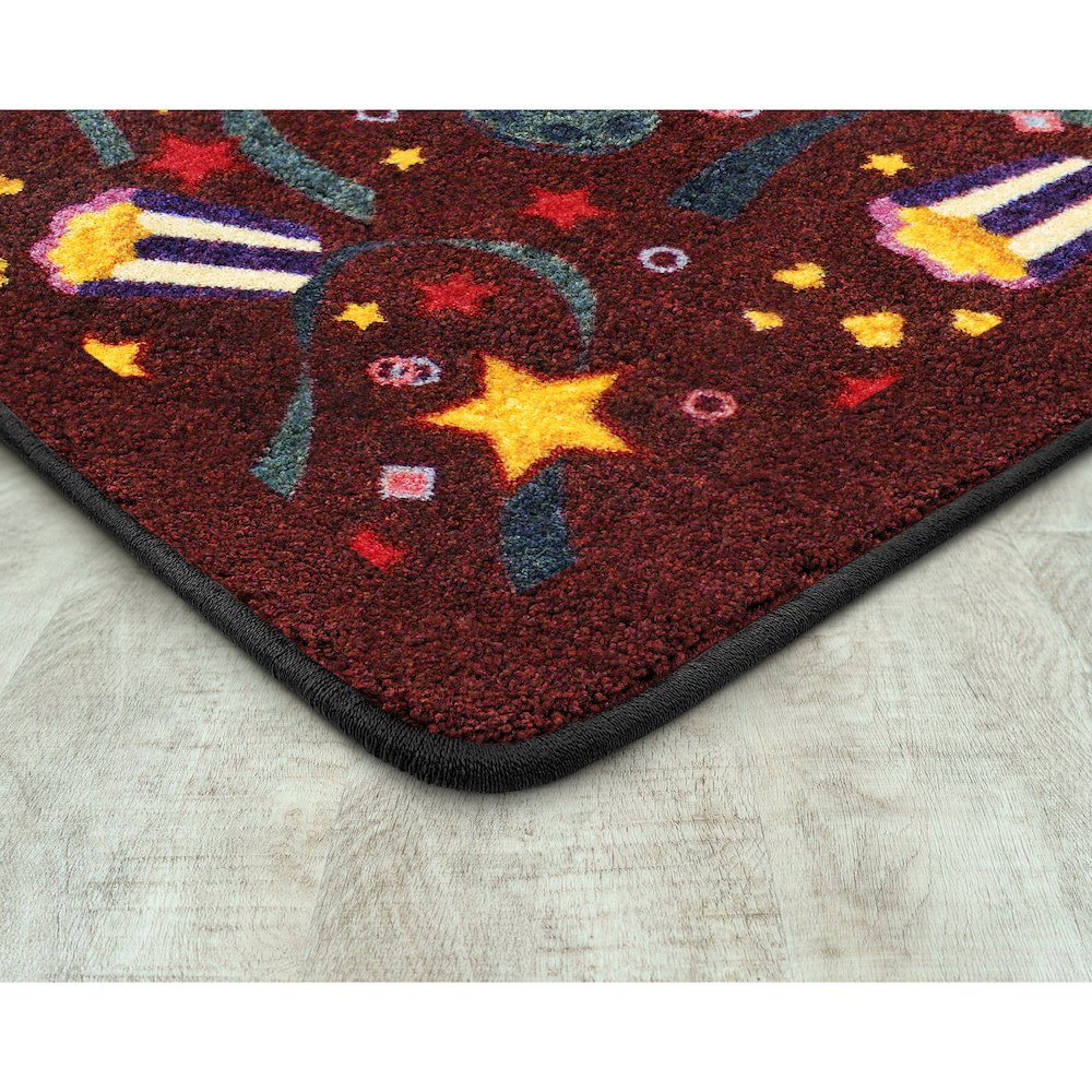 Any Day Matinee Feature Film 3'10" x 5'4" Area Rug in Color Burgundy