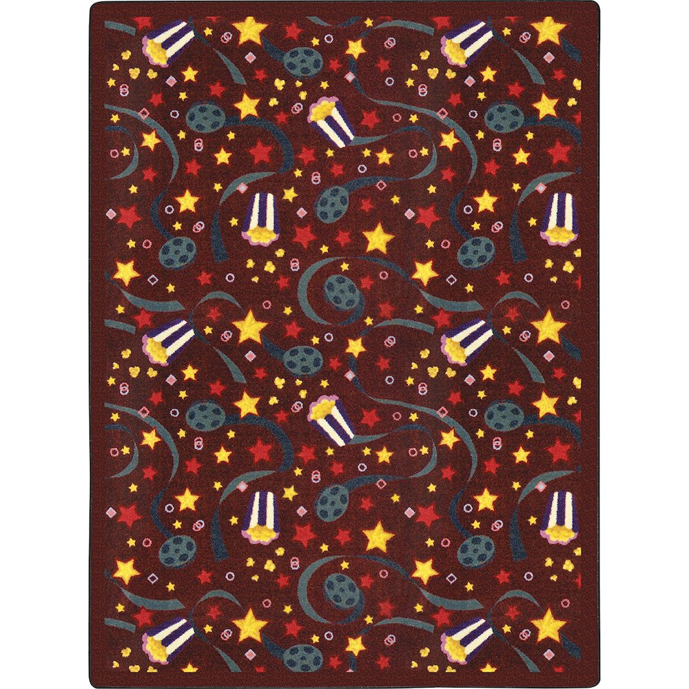 Any Day Matinee Feature Film 3'10" x 5'4" Area Rug in Color Burgundy