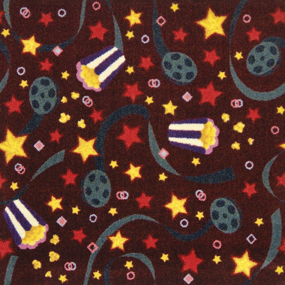 Any Day Matinee Feature Film 3'10" x 5'4" Area Rug in Color Burgundy