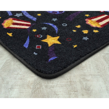 Any Day Matinee Feature Film 3'10" x 5'4" Area Rug in Color Charcoal