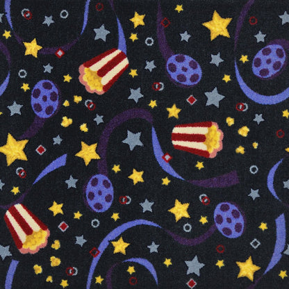 Any Day Matinee Feature Film 3'10" x 5'4" Area Rug in Color Charcoal