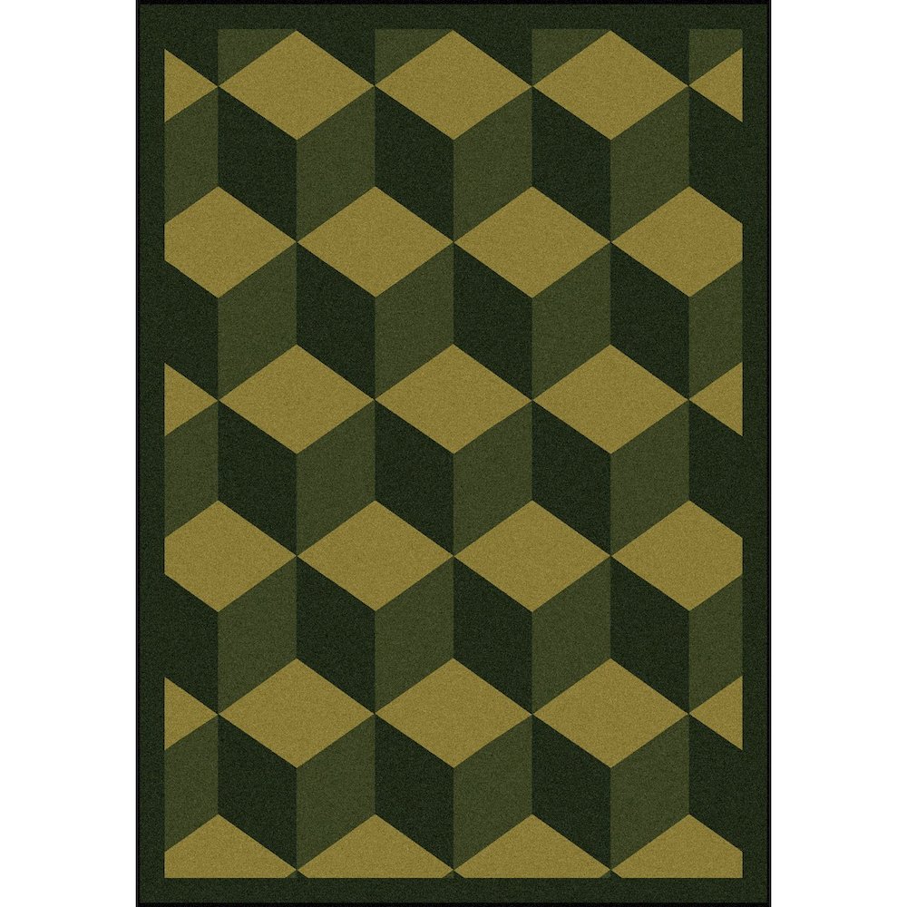 Kaleidoscope Highrise 3'10" x 5'4" Area Rug in Color Olive