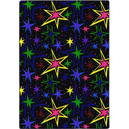Neon Lights Kapow 4' x 6' Area Rug in Color Fluorescent