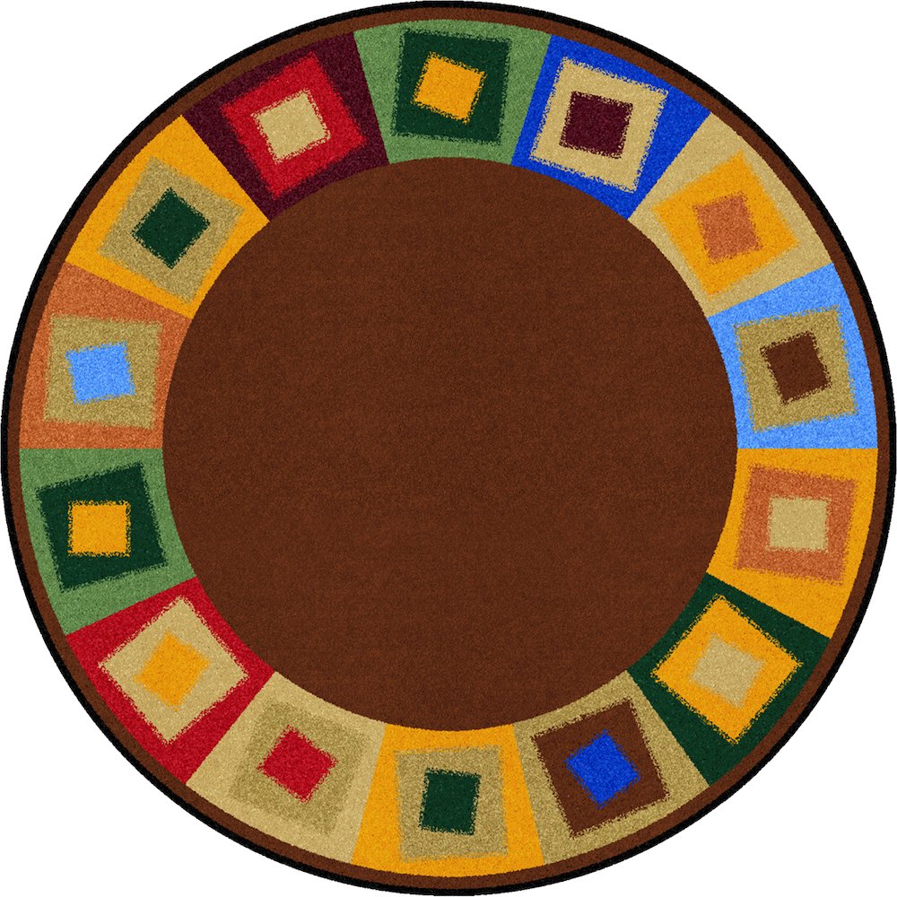 Kid Essentials Off Balance 7'7" Round Area Rug in Color Neutrals