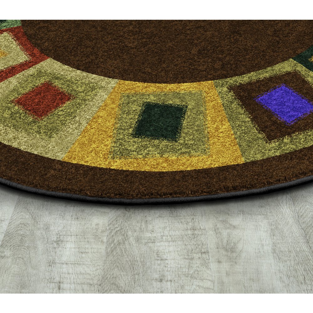 Kid Essentials Off Balance 7'7" Round Area Rug in Color Neutrals