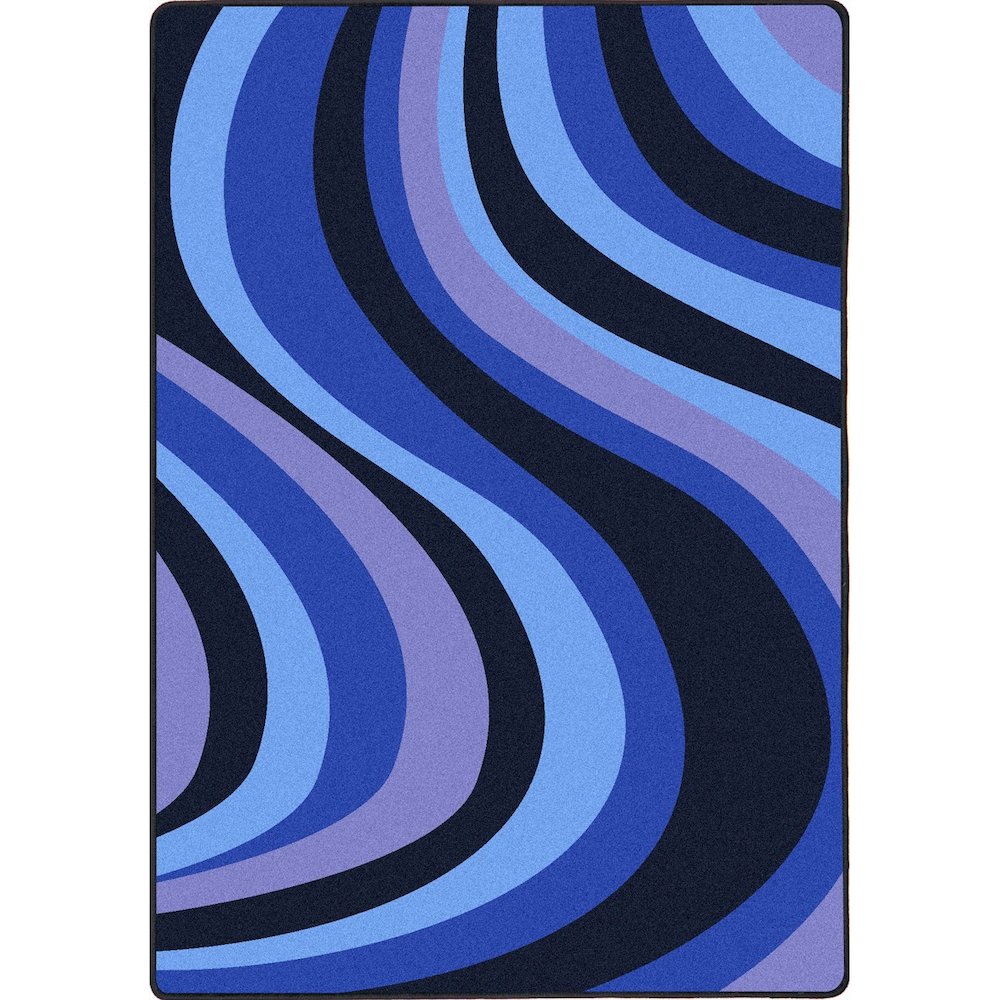 Kid Essentials On the Curve 3'10" x 5'4" Area Rug in Color Blue