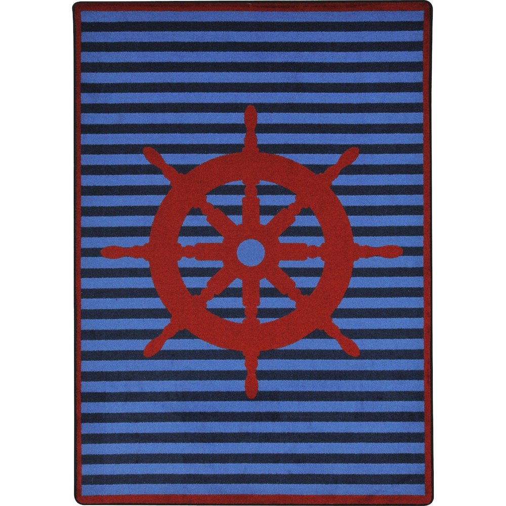 Kid Essentials Set Your Course 3'10" x 5'4" Area Rug in Color Red