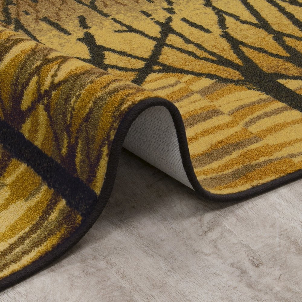 First Take Woodland Way 3'10" x 5'4" Area Rug in Color Goldenrod
