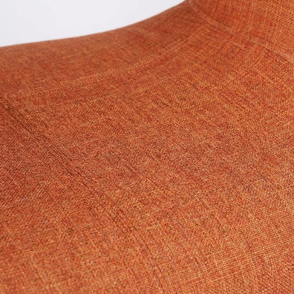 Dining Chair in Walnut Finish with Orange Polyester Upholstery for Comfort