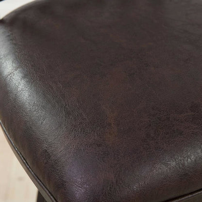 Counter Height Metal Swivel Barstool with Bandero Espresso Upholstery
