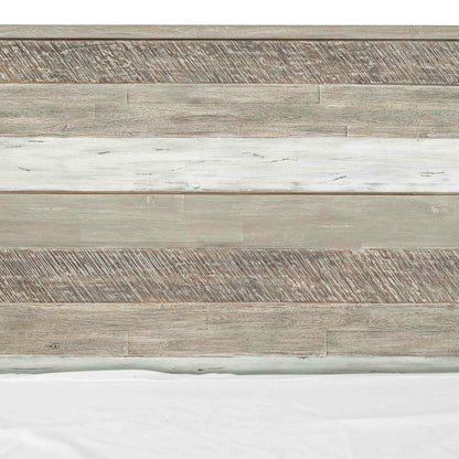 Bridges Queen Platform Bed in Two Tone Acacia Wood