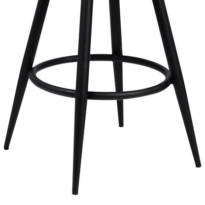 Justin 26" Counter Height Barstool in a Black Powder Coated Finish and Vintage Coffee Faux Leather