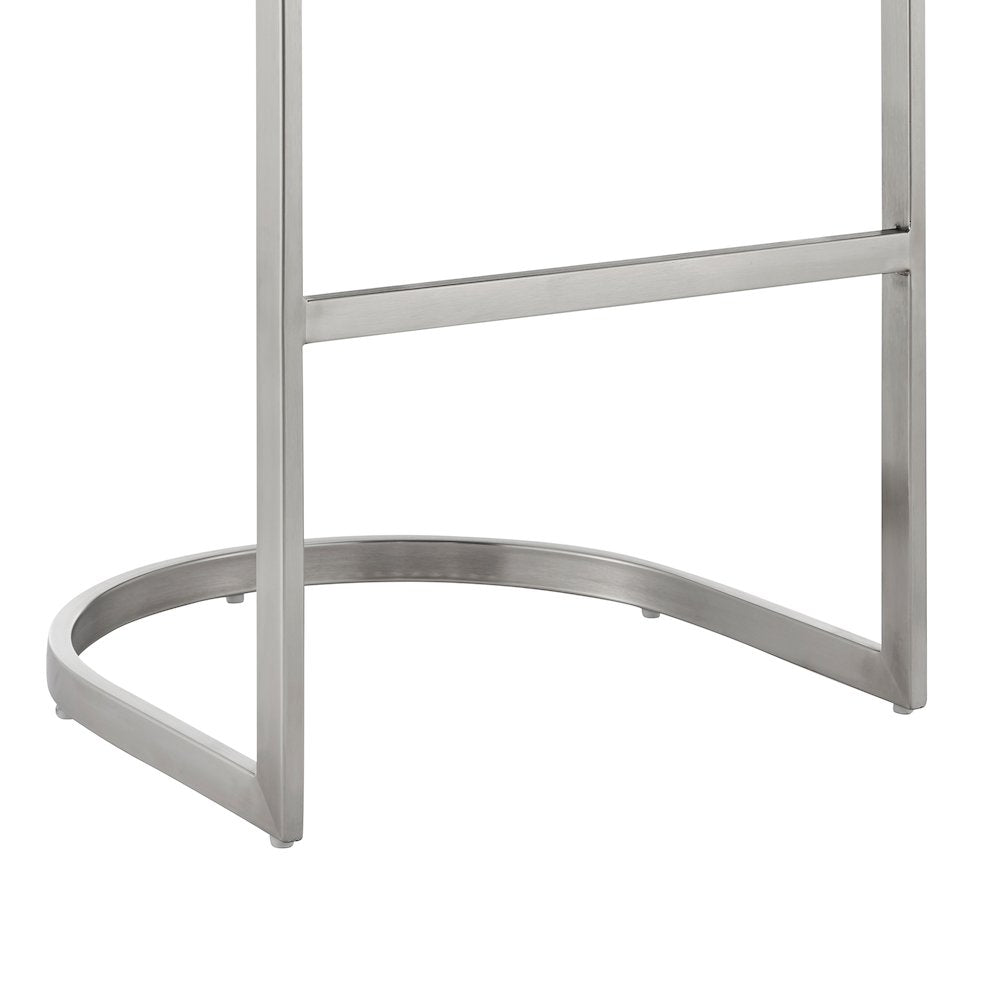 Katherine Bar or Counter Stool in Faux Leather and Metal