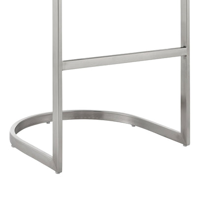 Katherine Bar or Counter Stool in Faux Leather and Metal