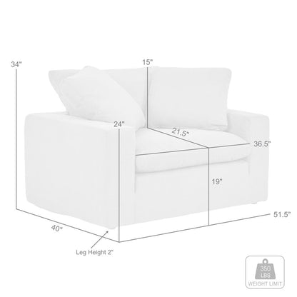 Liberty 51.5" Upholstered Chair and a Half in Sahara Brown