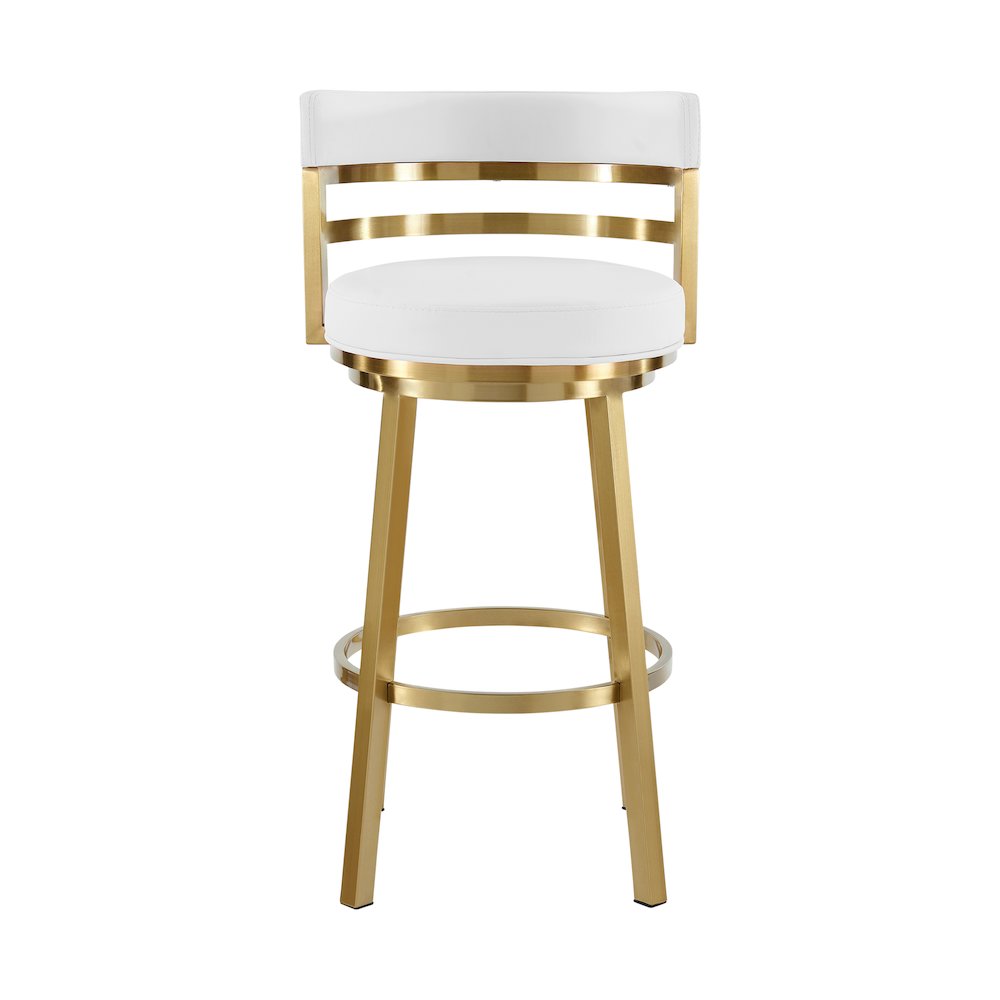 Madrid 26" Swivel Counter Stool in Gold Brushed Stainless Steel