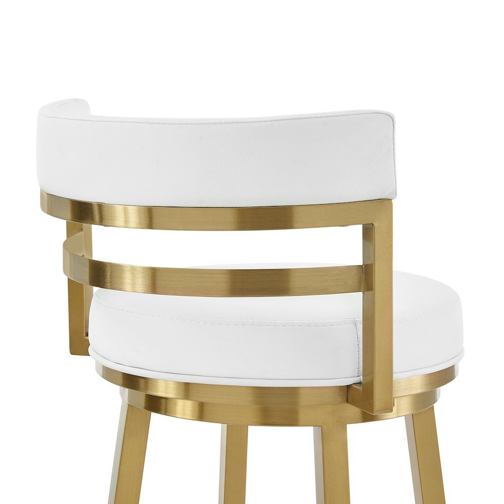 Madrid 26" Swivel Counter Stool in Gold Brushed Stainless Steel