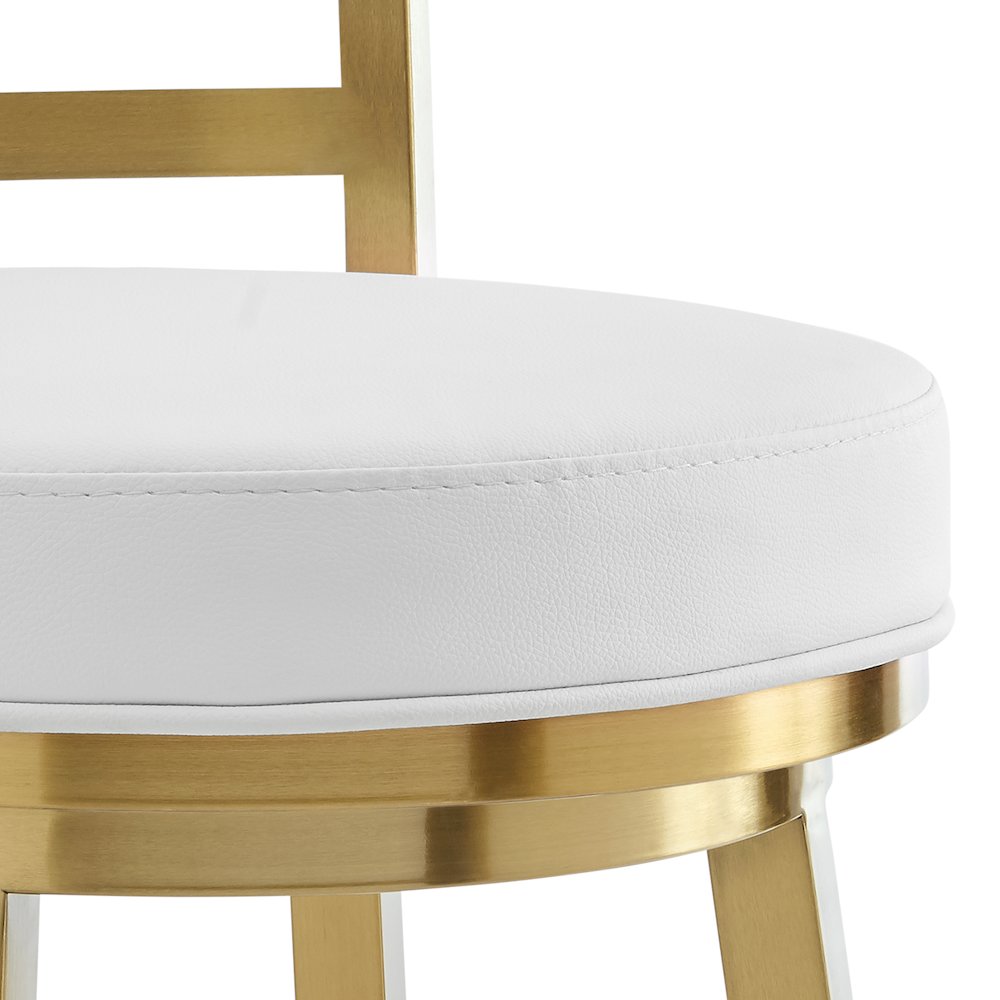 Madrid 26" Swivel Counter Stool in Gold Brushed Stainless Steel