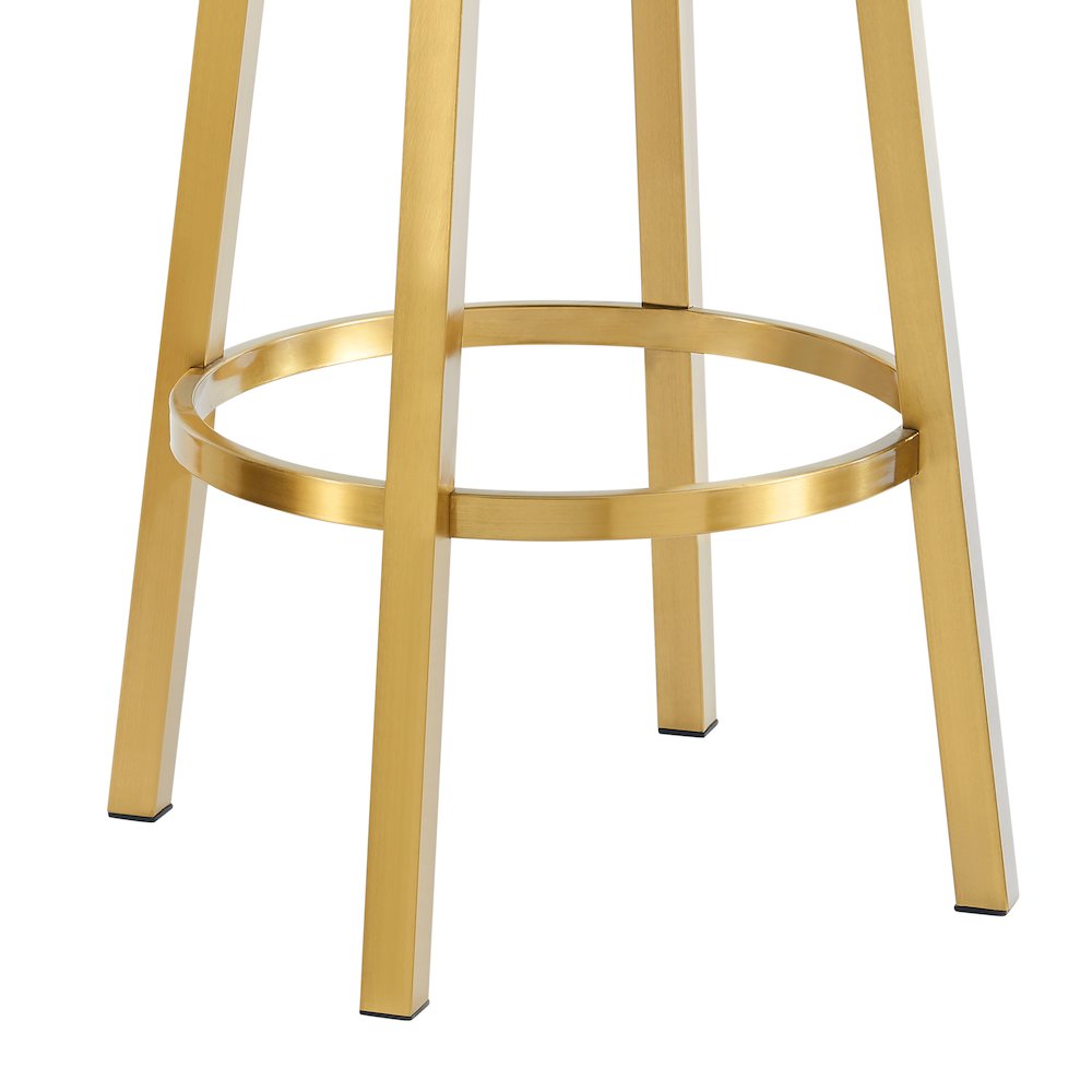 Madrid 26" Swivel Counter Stool in Gold Brushed Stainless Steel
