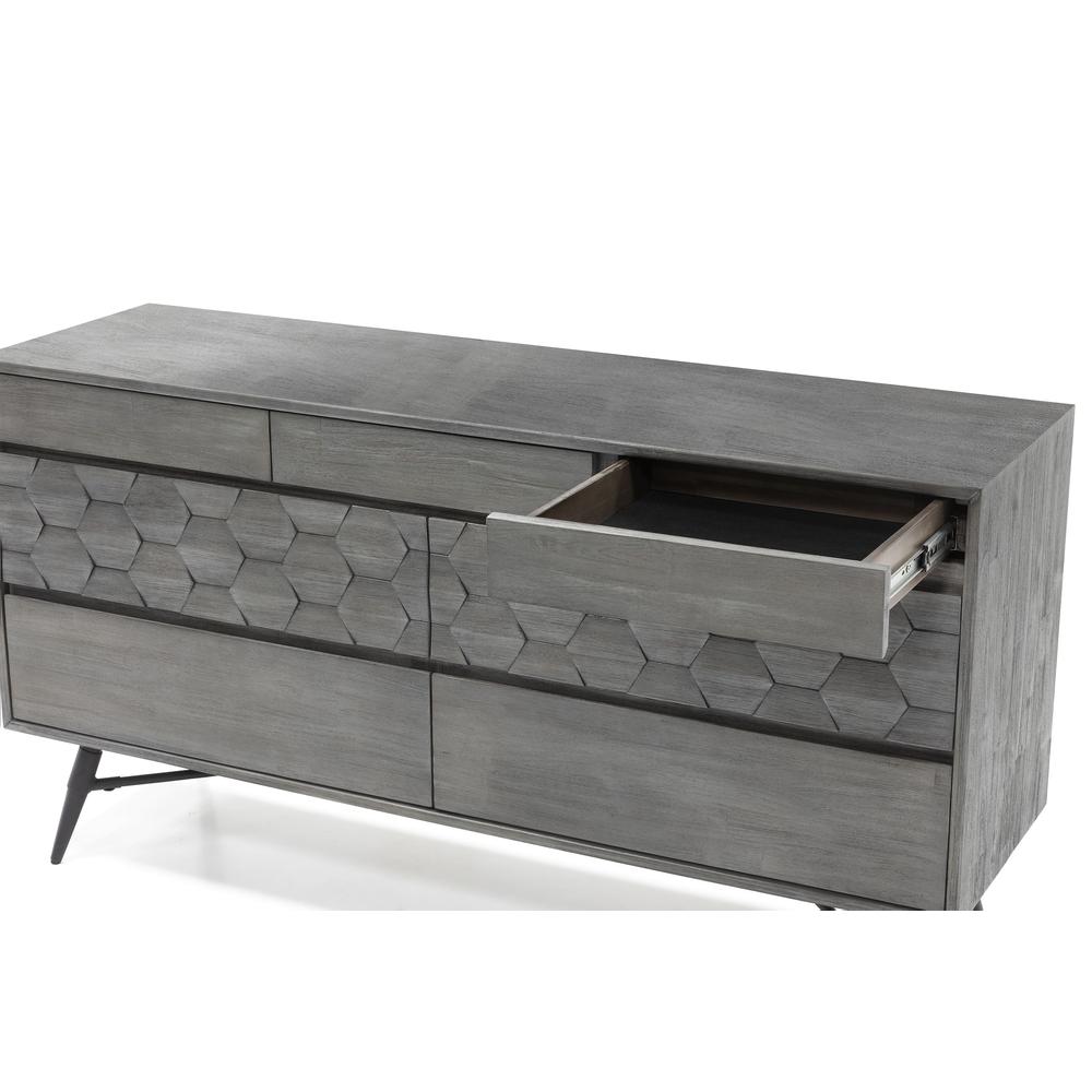 Makena 6 Drawer Dresser in Grey Acacia Wood