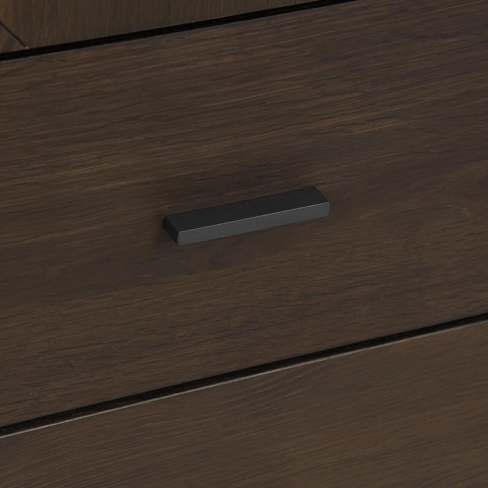 Marquis 6 Drawer Oak Wood Dresser with Black Metal Legs