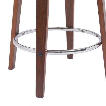Pico Upholstered Wood Swivel Bar or Counter Stool