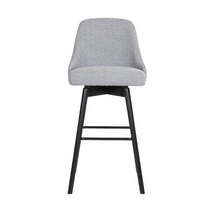 Sicily Upholstered Wood Swivel Bar or Counter Stool
