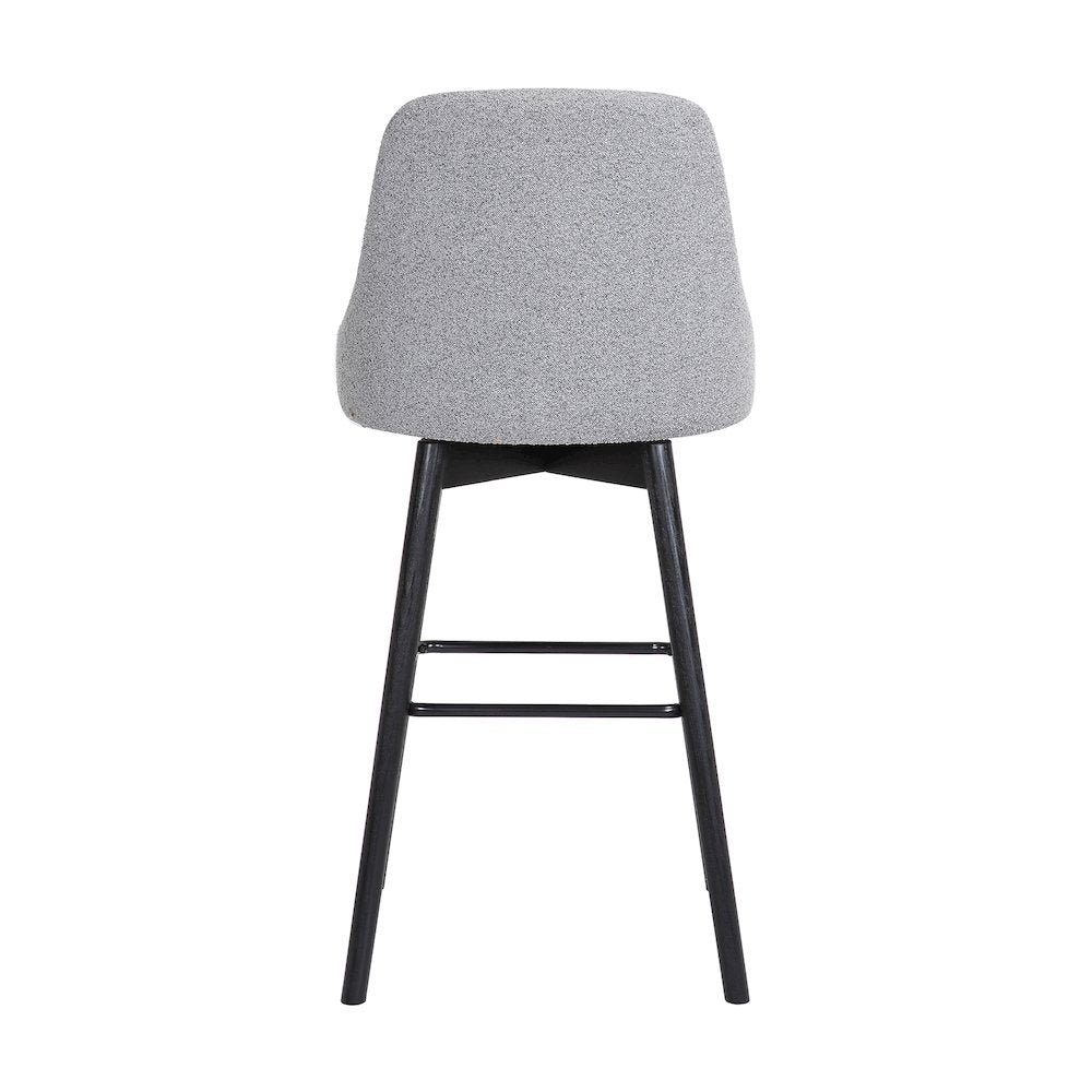 Sicily Upholstered Wood Swivel Bar or Counter Stool