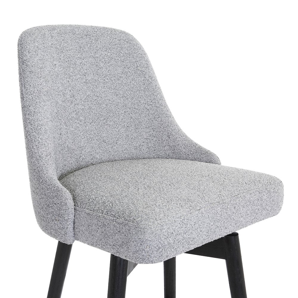 Sicily Upholstered Wood Swivel Bar or Counter Stool