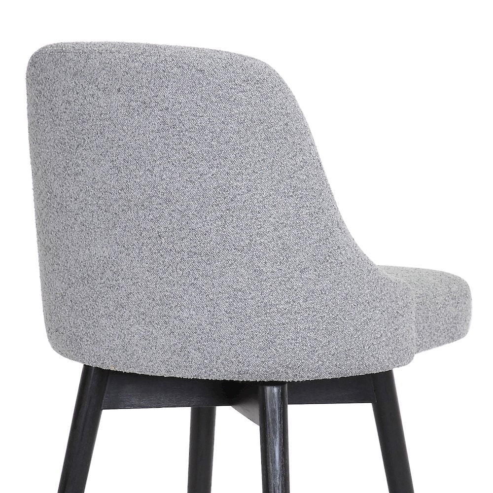 Sicily Upholstered Wood Swivel Bar or Counter Stool