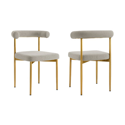 Shannon Dining Chair with Gold Brushed Stainless Steel