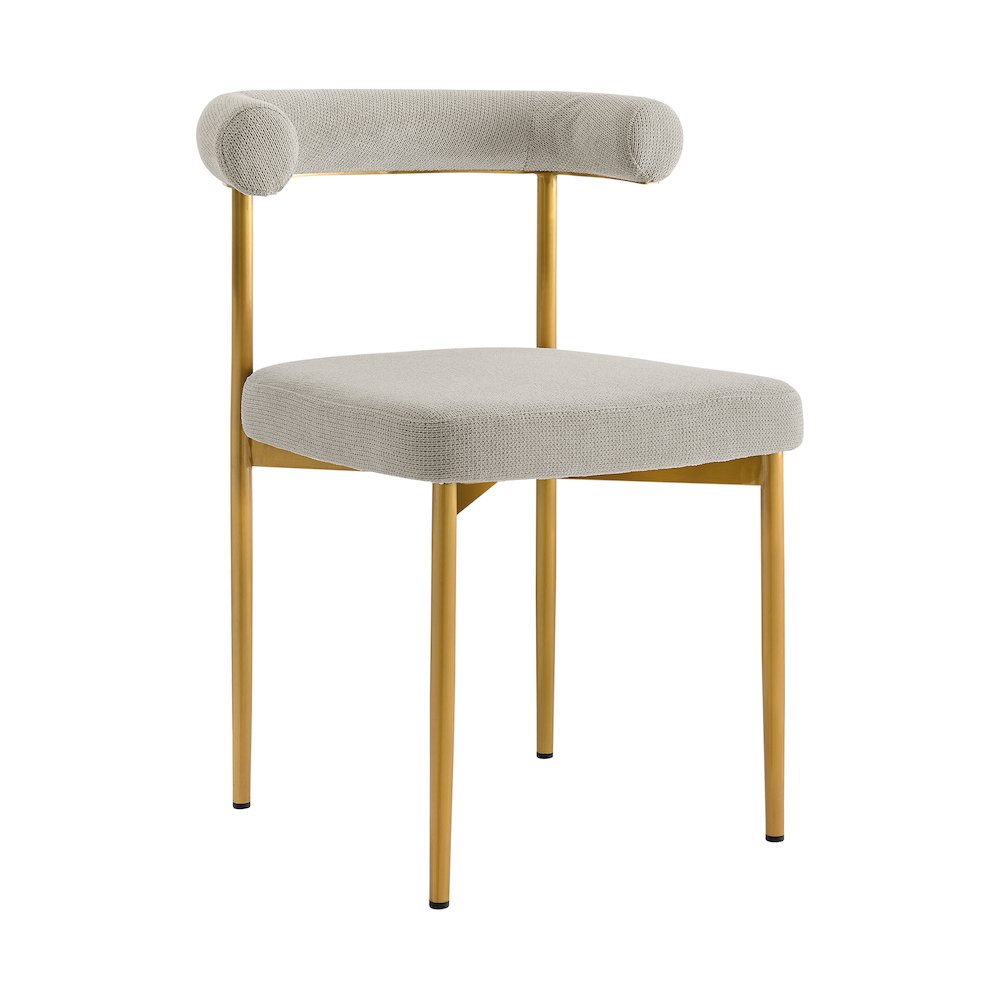 Shannon Dining Chair with Gold Brushed Stainless Steel