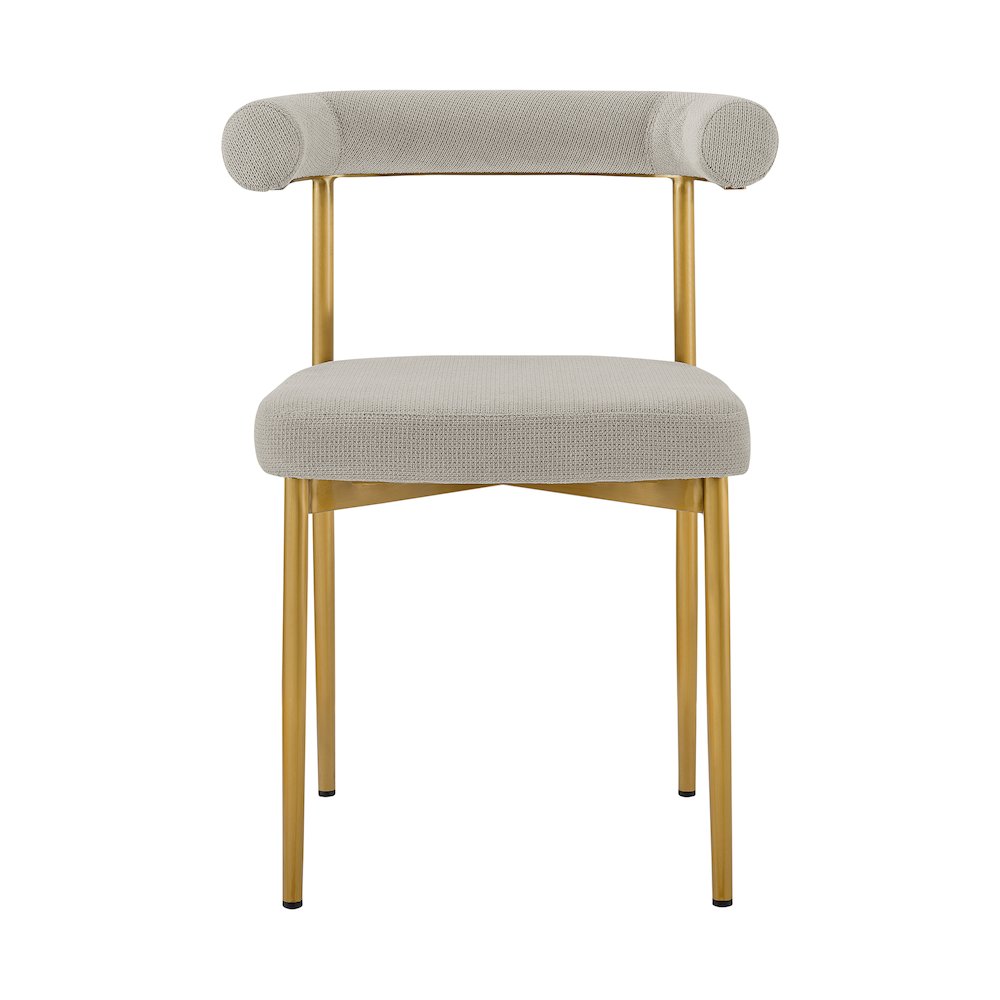 Shannon Dining Chair with Gold Brushed Stainless Steel