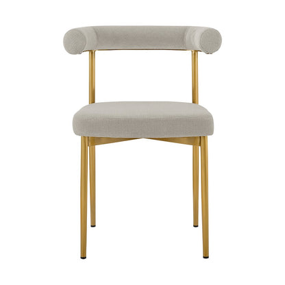 Shannon Dining Chair with Gold Brushed Stainless Steel