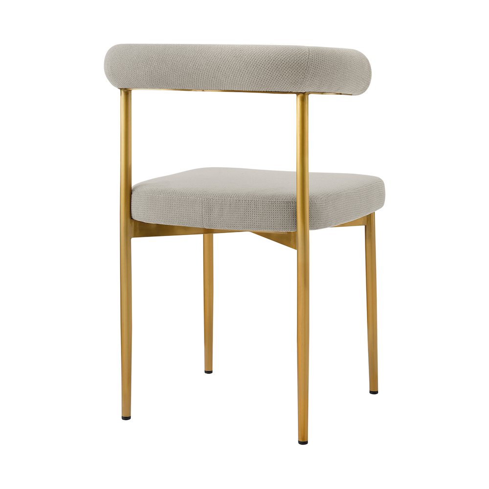 Shannon Dining Chair with Gold Brushed Stainless Steel