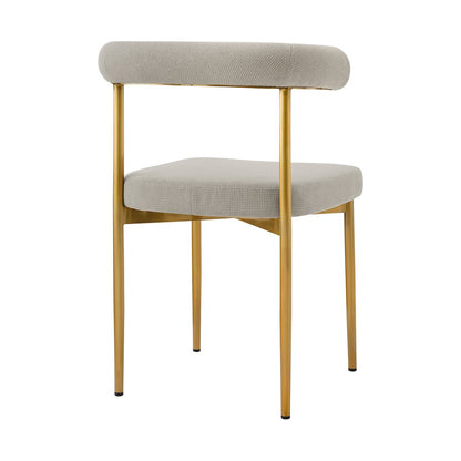 Shannon Dining Chair with Gold Brushed Stainless Steel