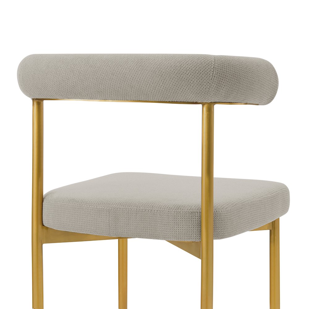 Shannon Dining Chair with Gold Brushed Stainless Steel