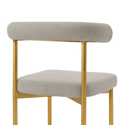Shannon Dining Chair with Gold Brushed Stainless Steel