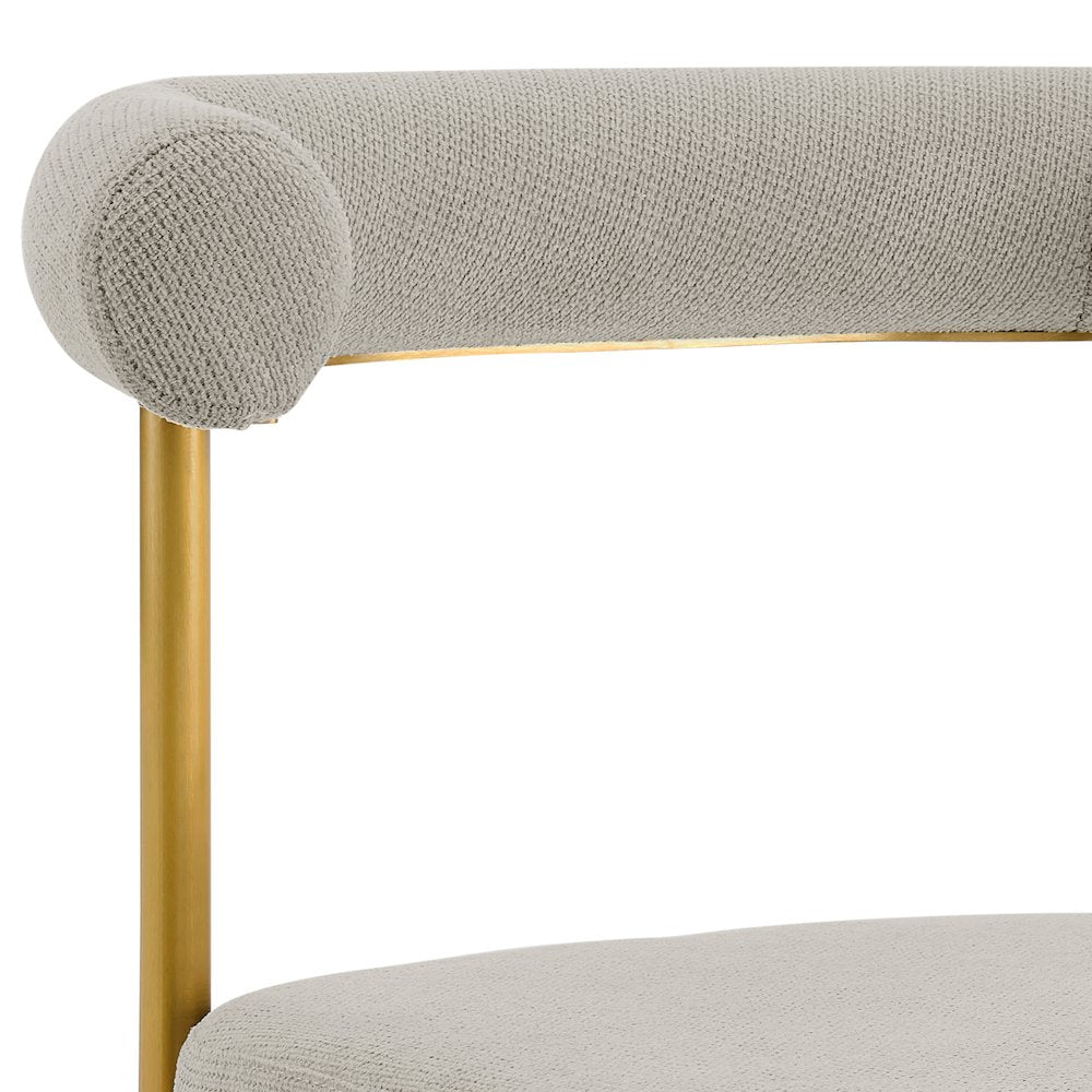 Shannon Dining Chair with Gold Brushed Stainless Steel