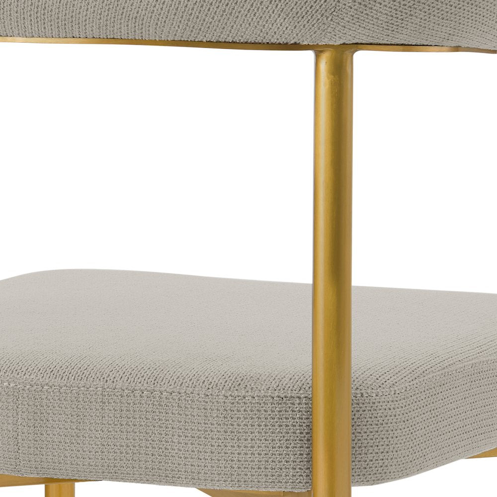 Shannon Dining Chair with Gold Brushed Stainless Steel