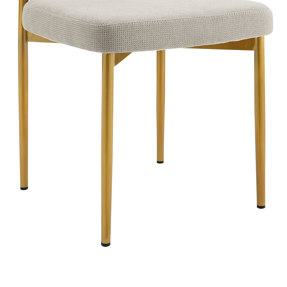 Shannon Dining Chair with Gold Brushed Stainless Steel