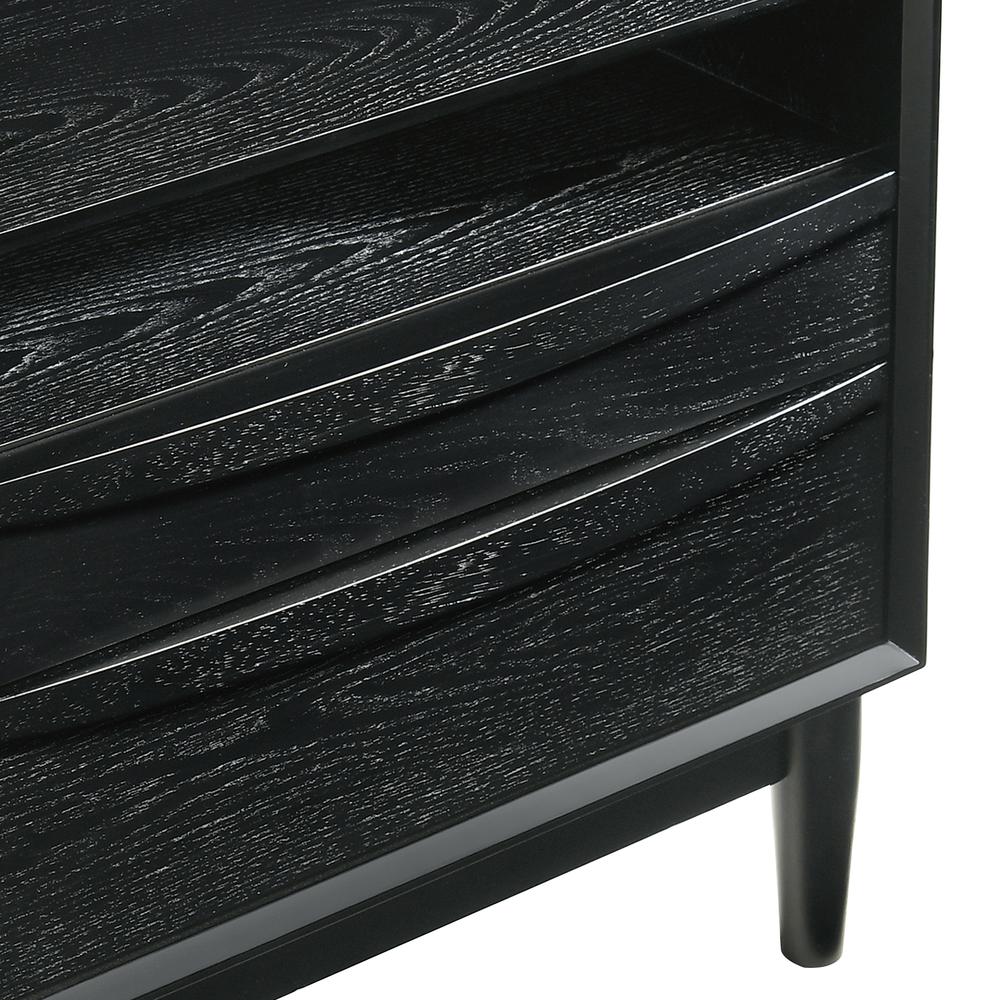 Artemio Queen 4 Piece Wood Bedroom Set in Black Finish