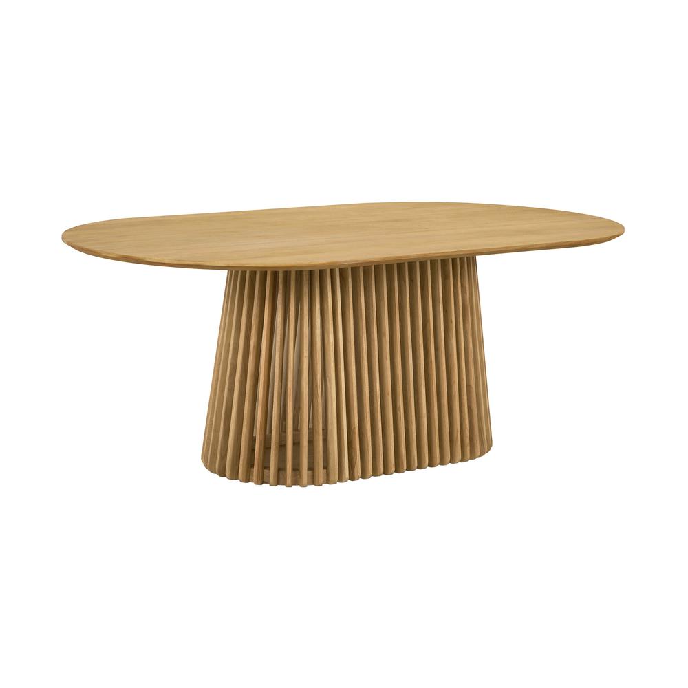 Pasadena Erie 5 Piece Oval Dining Set in Natural Oak Finish