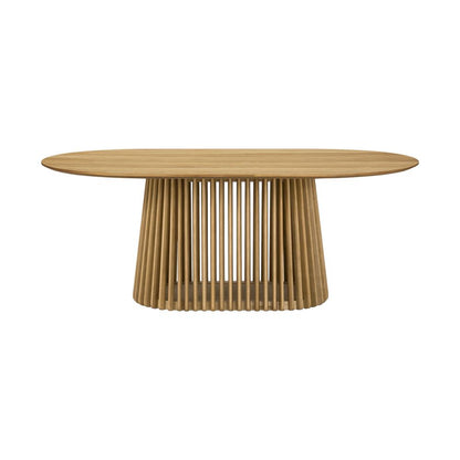 Pasadena Erie 5 Piece Oval Dining Set in Natural Oak Finish