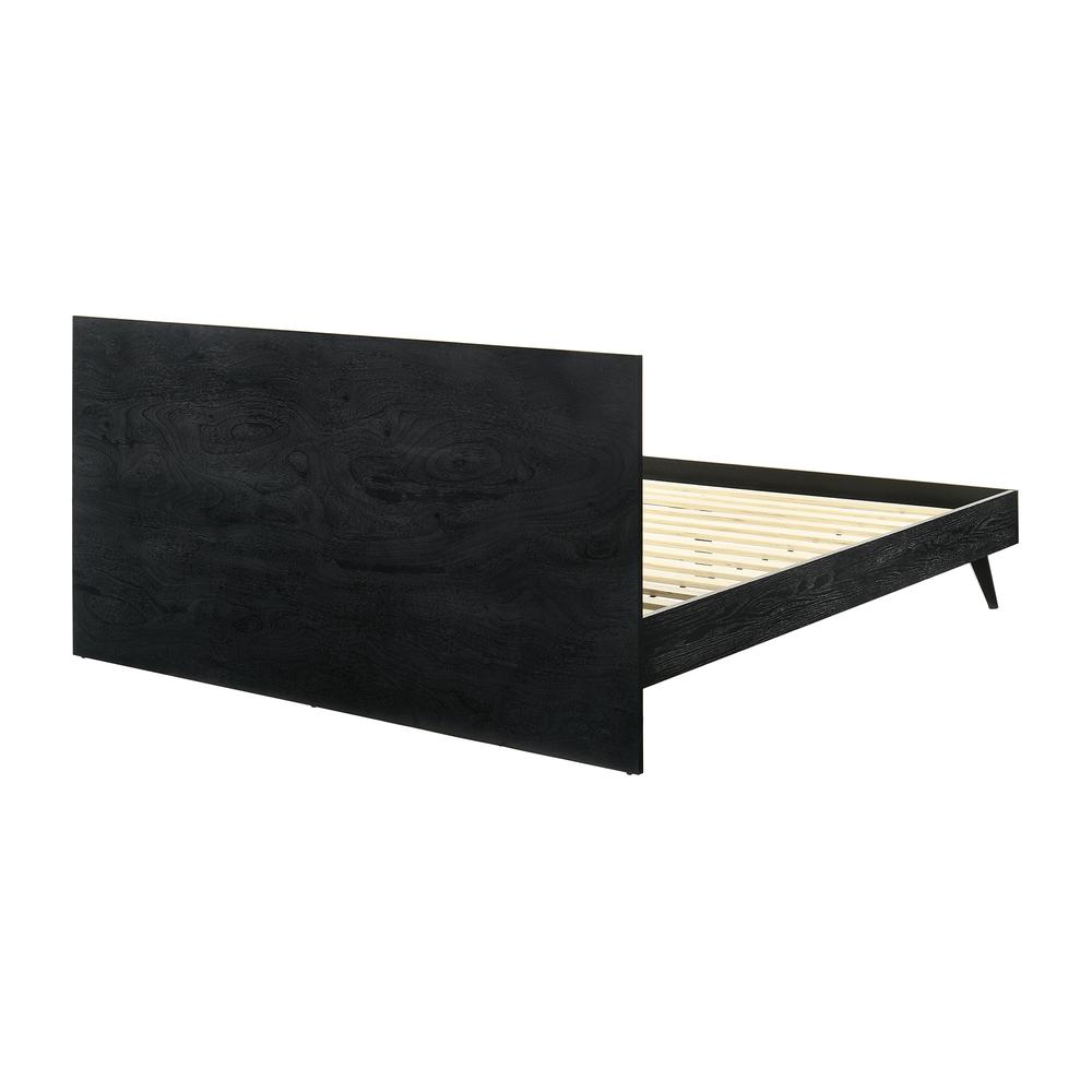 Petra King 4 Piece Wood Bedroom Set in Black Finish