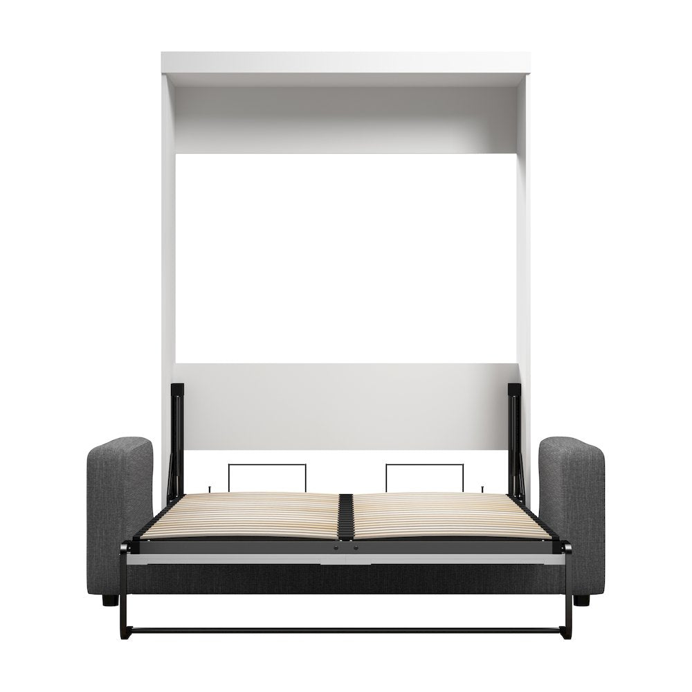 Murphy Sofa, 73-inch Space-Saving Wall Bed for Multipurpose Guest Room, White