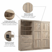 Murphy Unit with Drawers, 95-inch Space-Saving Wall Bed with Storage