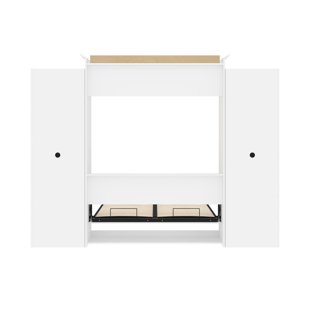 Versatile Queen Murphy Bed and 2 Closet Organizers with Doors (115W)