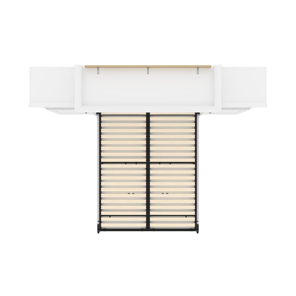 Versatile Queen Murphy Bed and 2 Closet Organizers with Doors (115W)